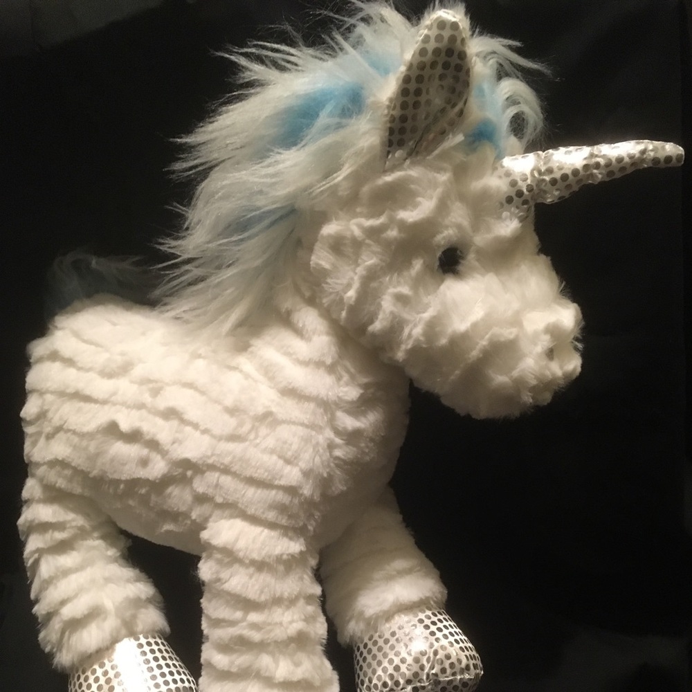Unicorn Stuffed Animal - White/Blue Sparkle New & Clean! NWT